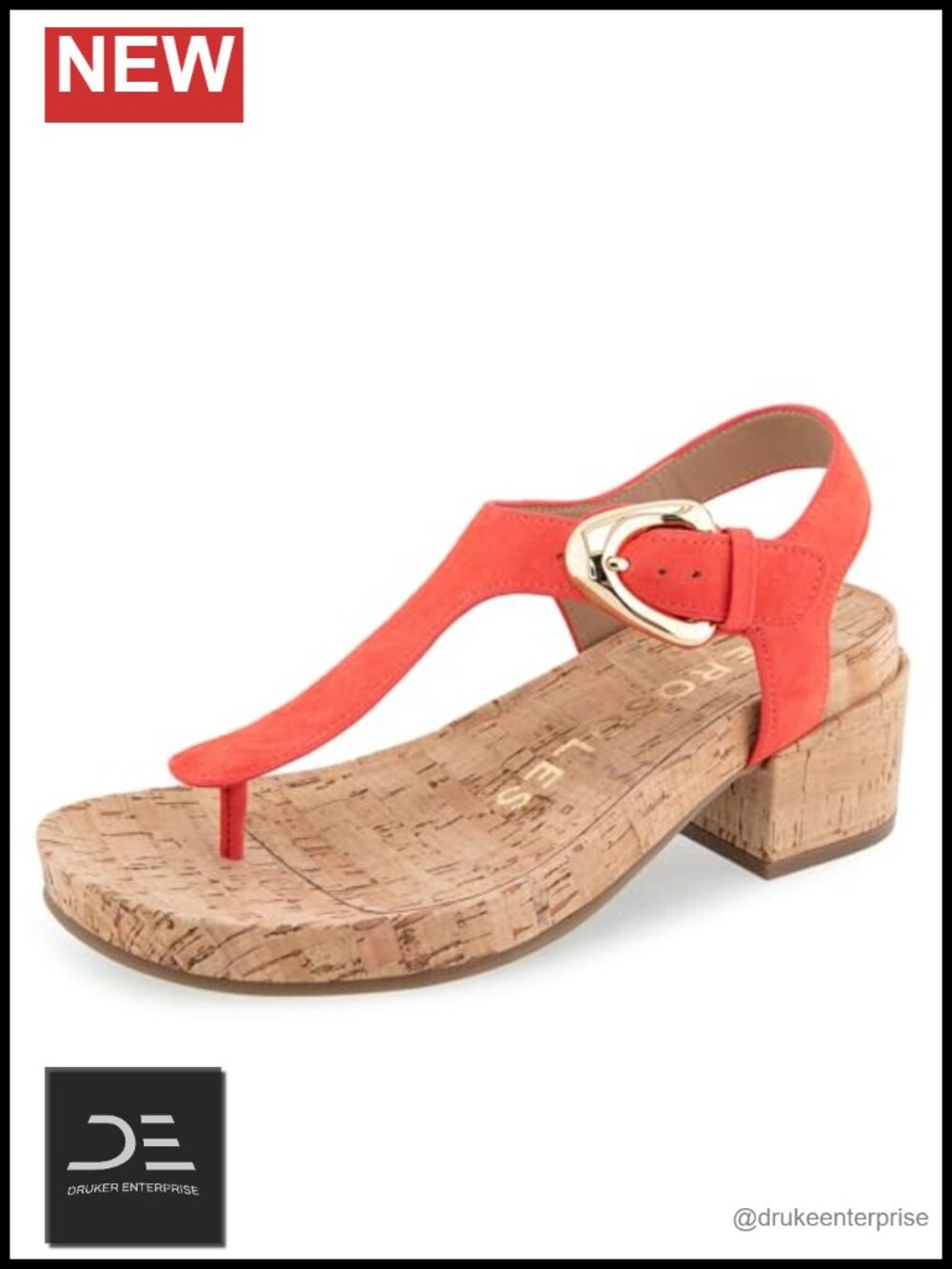 Block Heel Sandals Suede Open Toe Slingback